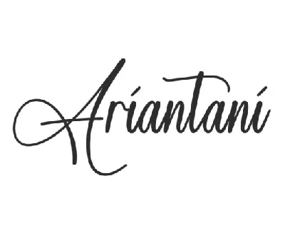 Ariantani font