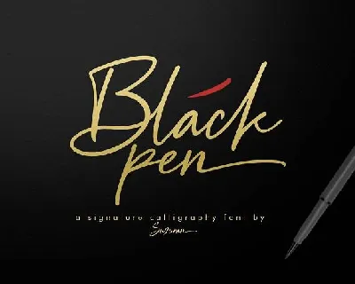 Black Pen font