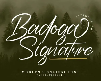 Badoga Signature font
