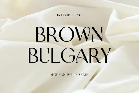 Brown Bulgary font