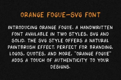 Orange Fogue font