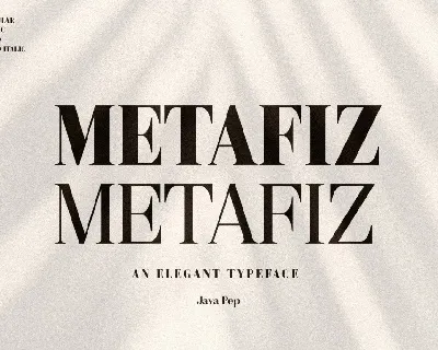 Metafiz Demo font