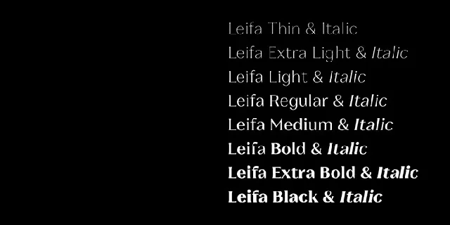 Leifa Family font