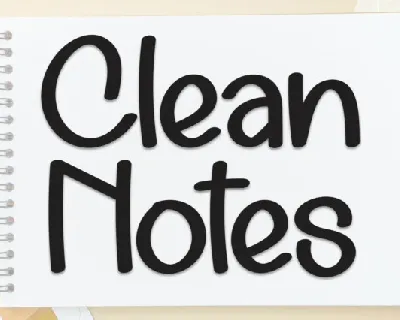 Clean Notes Display font