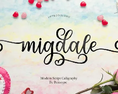 Migdale Calligraphy font