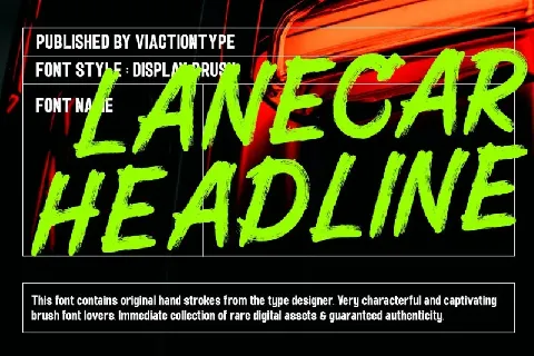 Lanecar Headline font