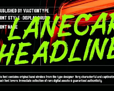 Lanecar Headline font