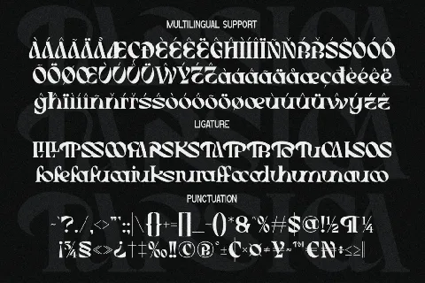 TARSICA font