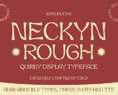 Neckyn Rough font