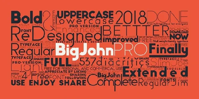 Big John PRO Typeface font