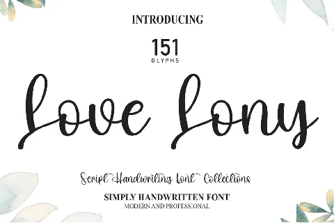 Love Lony font