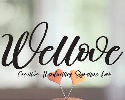 Wellove font