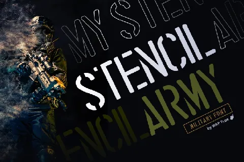 Stencil Army font