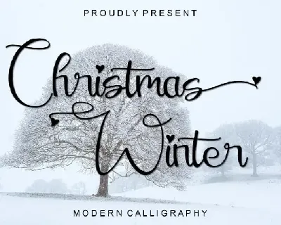 Christmas Winter Calligraphy font