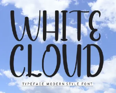 White Cloud Display font