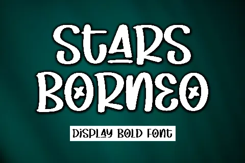 Stars Borneo - Personal Use font
