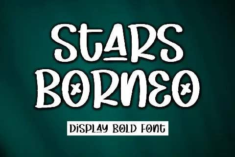 Stars Borneo - Personal Use font