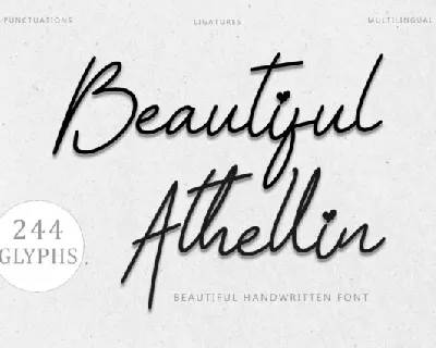 Beautiful Athellin font