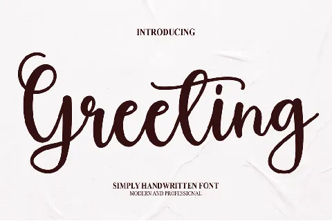 Greeting font