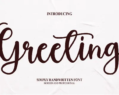 Greeting font