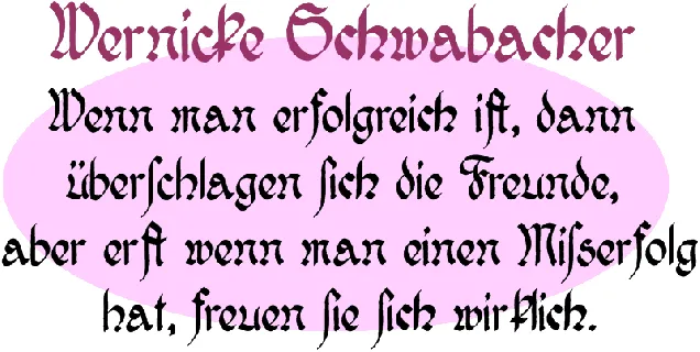 Wernicke Schwabacher font
