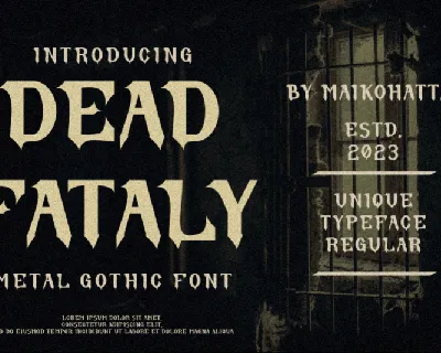 Dead Fataly font