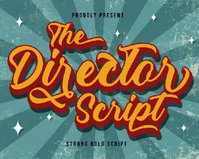 The Director Script font