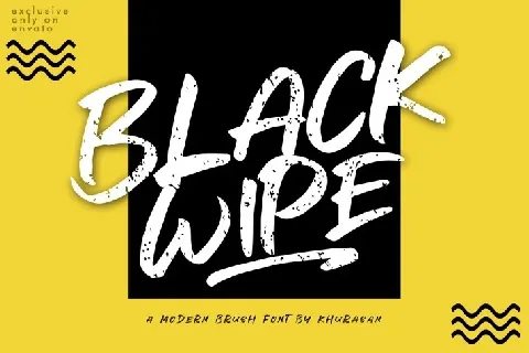 Black Wipe Brush font