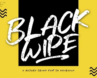 Black Wipe Brush font