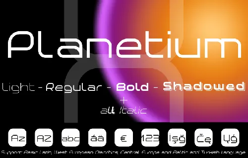 Planetium-X font