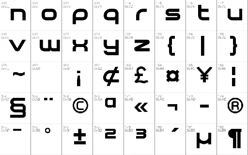 Planetium-X font