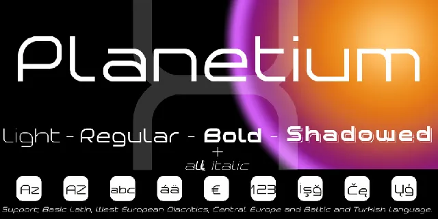 Planetium-X font