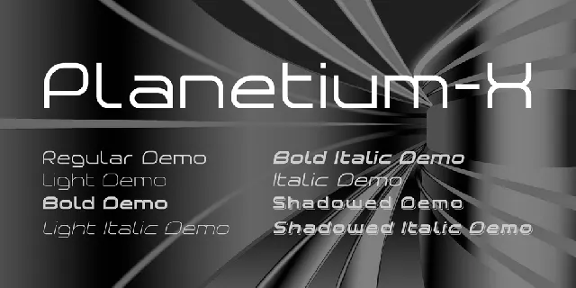 Planetium-X font