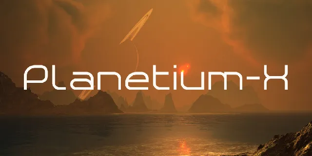 Planetium-X font