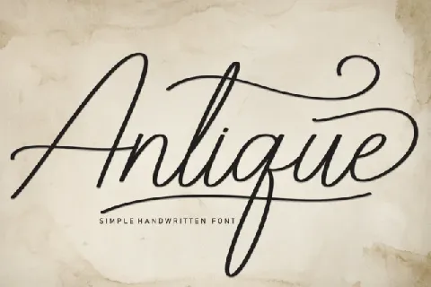 Antique Script Typeface font