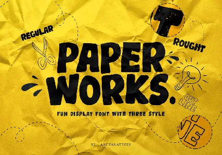 Paper Works Personal Use only font