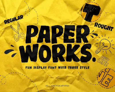 Paper Works Personal Use only font