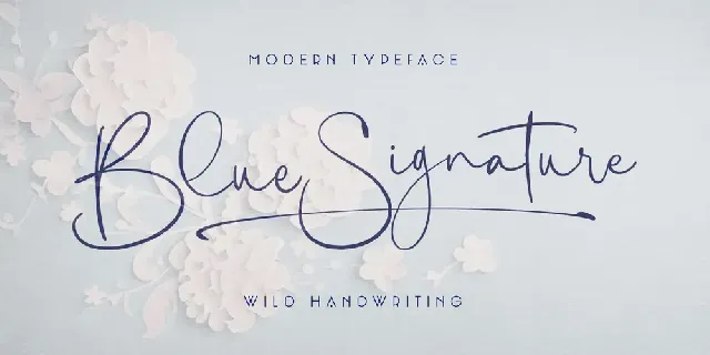 Blue Signature font