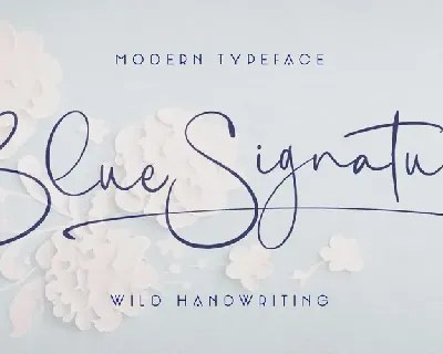 Blue Signature font