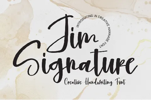 Jim Signature font