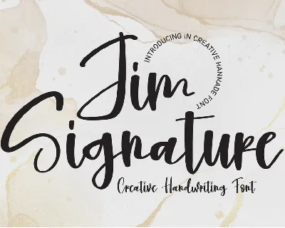 Jim Signature font