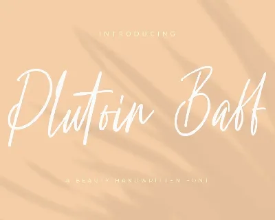 Plutoin Baff font