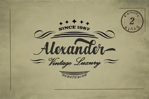 Alexander Script font