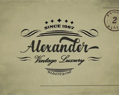 Alexander Script font