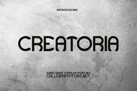 CreatoriaDemo font