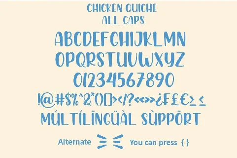 Chicken Quiche font