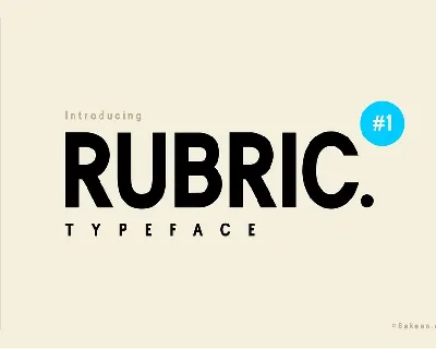 Rubric font