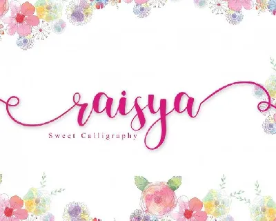 Raisya Calligraphy font