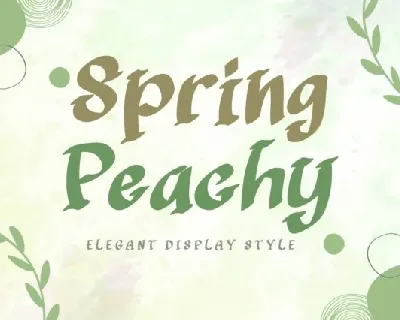 Spring Peachy font
