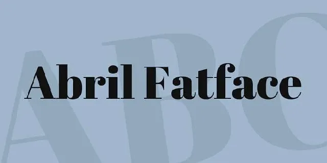 Abril Fatface font